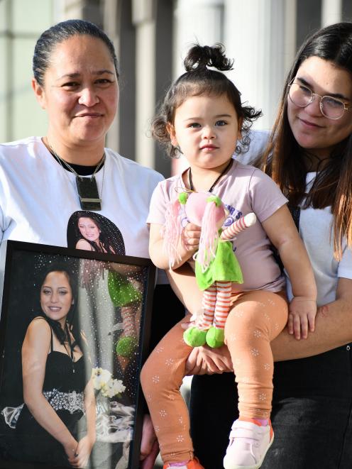 The family of murdered Invercargill woman Azalia Wilson (from left) Trinette Wilton (mother) and...