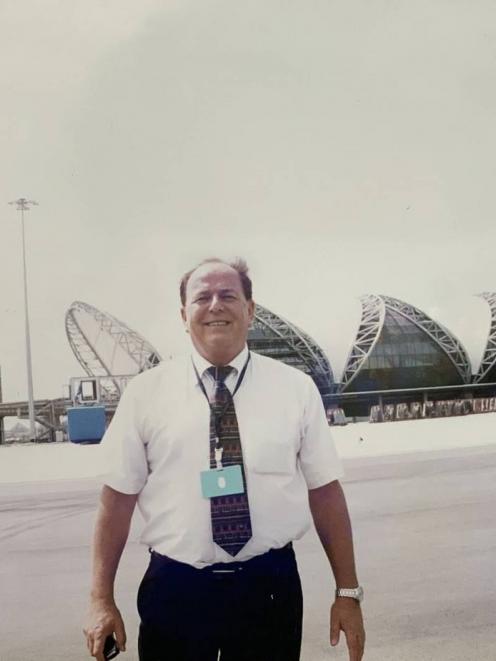 John Murray standing on the tarmac of Suvarnabhumi Airport in Bangkok when it was under...