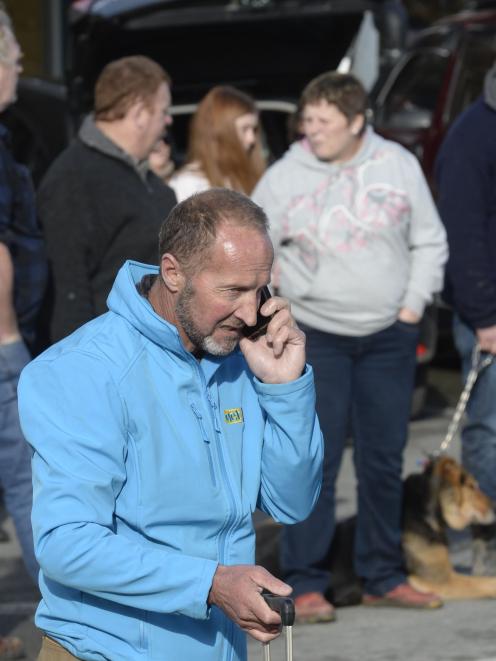 Act New Zealand primary production spokesman Mark Cameron at the Gore Groundswell protest. 