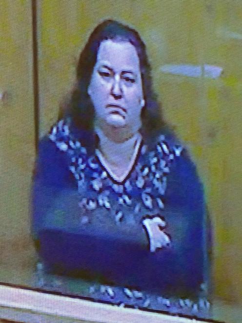 Sarah Day, appearing by video link, has been sentenced to 10 months’ home detention. PHOTO: ROB KIDD