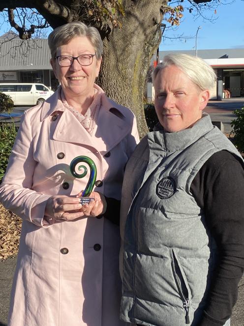 Otago Neighbourhood Support co-ordinator Joy Davis (left) and Mosgiel Taieri Encouraging Safety...