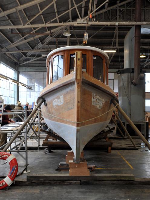 An upgrade of the boat continues at the former Wickliffe Press building, Dunedin, in ...