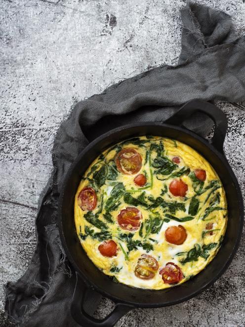 You can add other ingredients to your frittata, such as cherry tomatoes. PHOTO: GETTY IMAGES