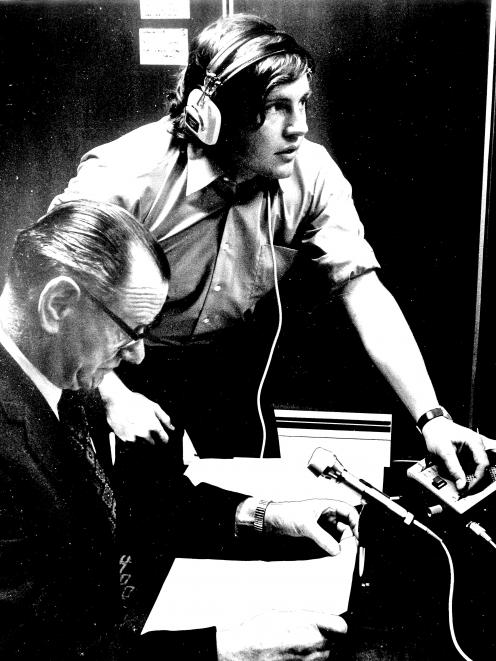 Reading over his speech before going live on Radio 4XO on the day of the launch in 1971 is...