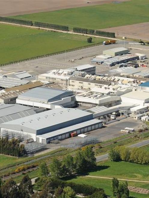 Aerial of Pukeuri Freezing Works. Photo by Stephen Jaquiery.