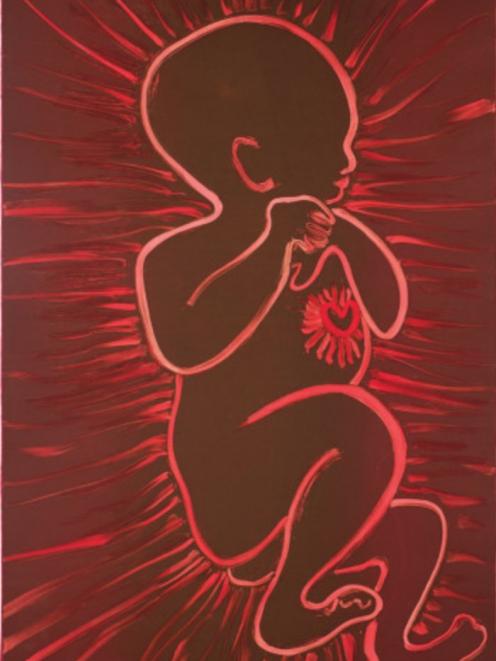 Marilynn Webb, Baby and Fire, 1990