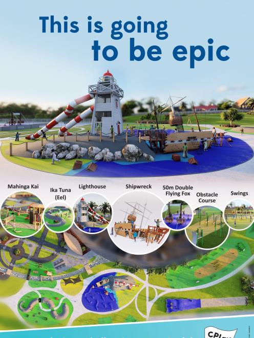 Updated images of the planned $2.2million destination playground at Caroline Bay shows the range...