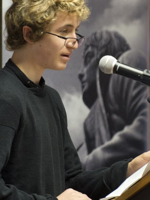 William Ashton, winner of the Rap Like Robbie competition, reads from Different.