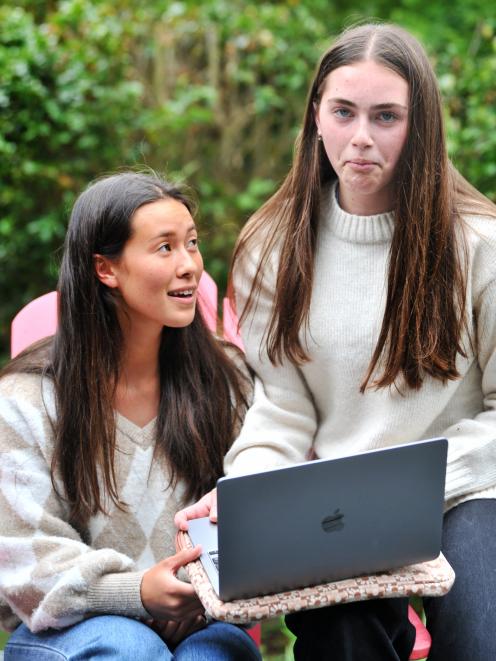 Former Bayfield High School pupils Liberty Copson (left) and Aria Ford-Squires reflect on their...