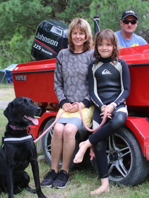 Timaru family Sonya Farmer, Dave Moore and their daughter Kelsey Moore, and dog Sophie, enjoy...