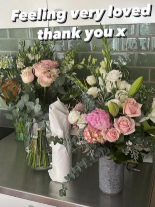 Tova O'Brien shared a photo of the bouquets she has received on her Instagram. Photo: Tova O'Brien