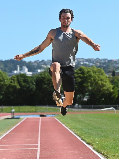 Otago long jumper Felix McDonald has a final jump at the Caledonian Ground ahead of the national...