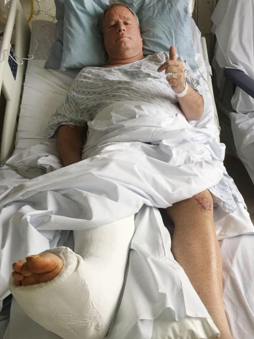 Lindsay Morton recovering in hospital after the crash. Photo: Supplied