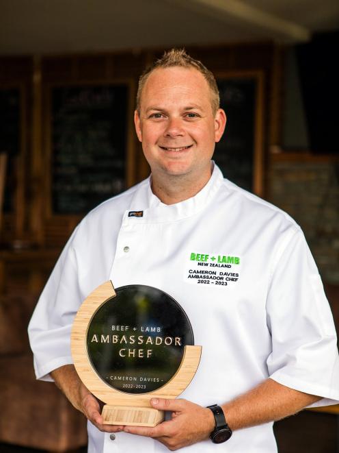 The Fat Duck owner Cameron Davies, of Te Anau, is a 2022-23 Beef + Lamb New Zealand ambassador...