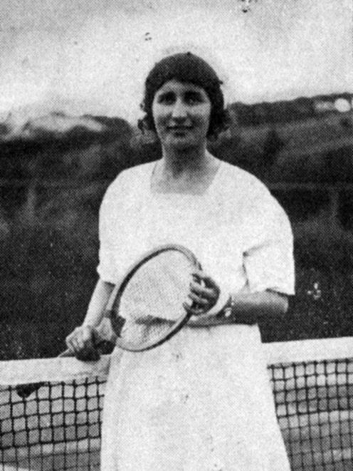 Miss J. McLaren, winner of the ladies' championship at the Otago Lawn Tennis Association's Easter...