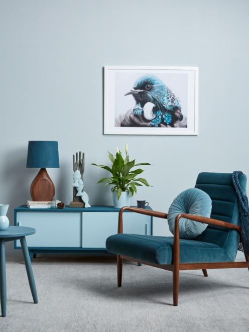 One of the most popular blue hues of all time is Resene Half Duck Egg Blue on the walls of this...