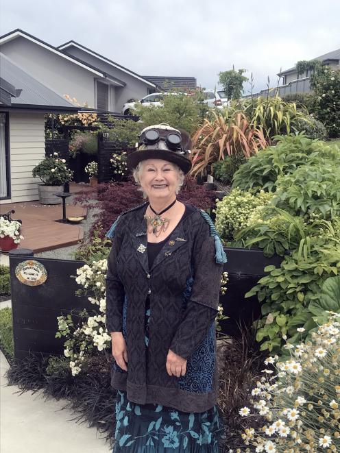 Jill Buckingham, pictured outside Windrush, is an enthusiastic steampunk supporter.