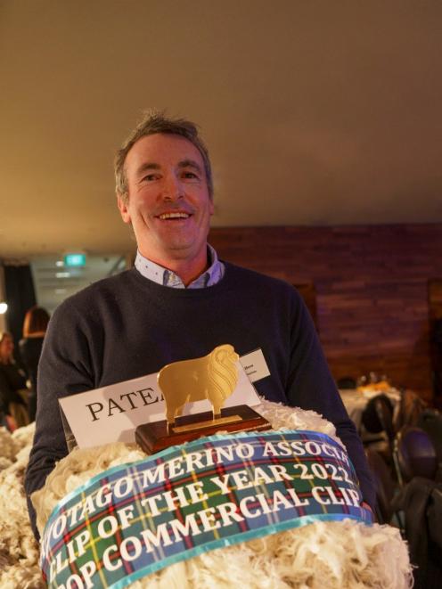 Charlie Hore, of Patearoa Station, won the commercial flock category in Otago Merino Association...