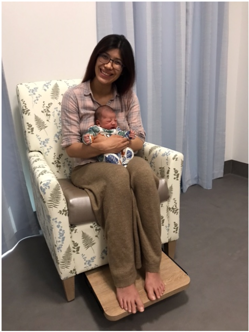 Josephine Sim with new baby Colton. Photo: Supplied
