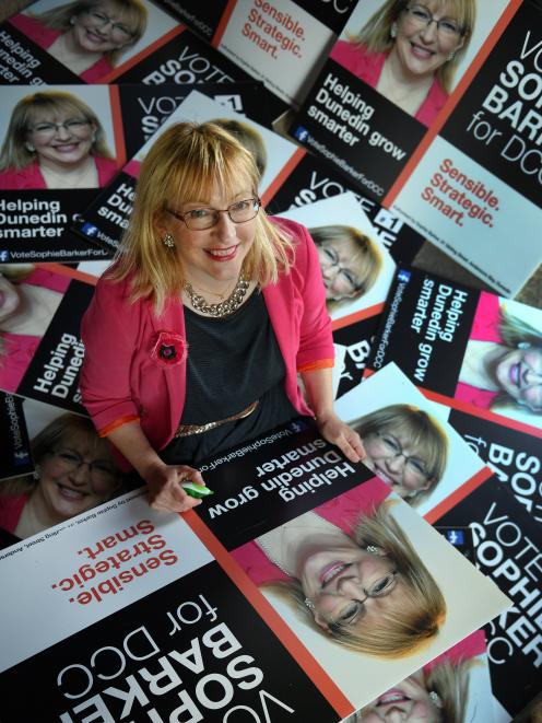 Getting out the Twink is Dunedin City Council candidate Sophie Barker, who can re-use campaign...