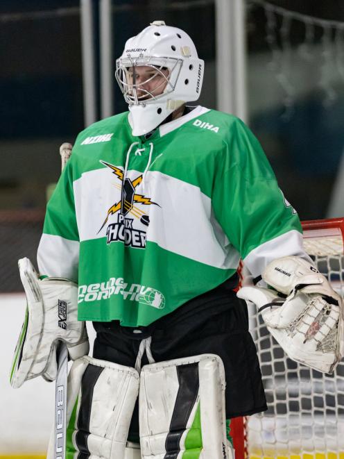Dunedin Thunder goaltender James Moore. PHOTO: KEA PHOTOS