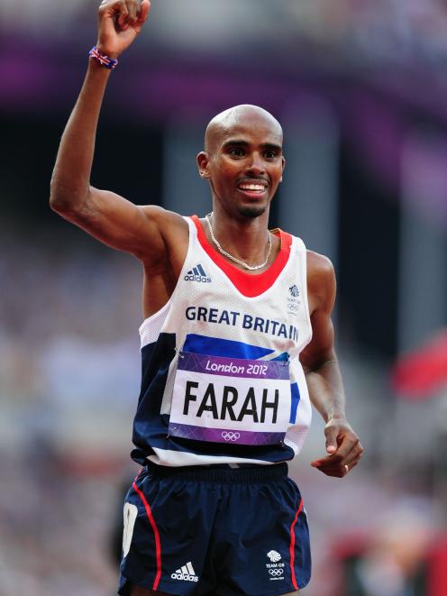 Mo Farah won gold in both the 5,000 and 10,000 metres at the London 2012 Olympics. Photo: Getty...