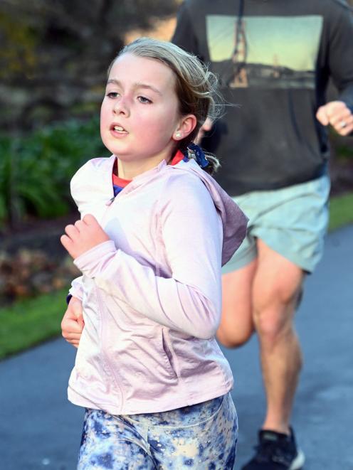 Lorna Watts runs her 50th park run at Dunedin Botanic Garden on Saturday. PHOTOS: LINDA ROBERTSON