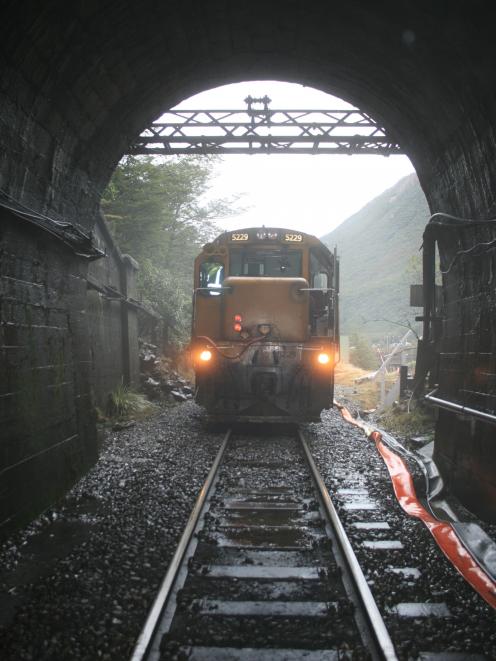 Looking out eastern portal of the Otira Tunnel. PHOTO: WIKIMEDIA COMMONS