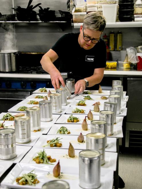 Liz Christensen puts the finishing touches on a food experience. PHOTO: FENELLA CHIGNELL