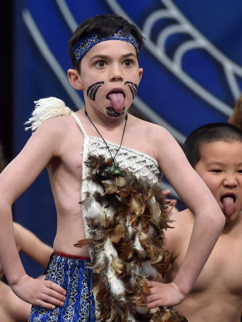 Opoho School pupil Tuhiku-A-Kiwa Stevens performs during last year’s Otago Polyfest at the Edgar...