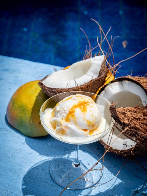 PURE New Zealand Ice Cream’s winning mango and coconut gelato. PHOTO: PURE NZ ICE CREAM