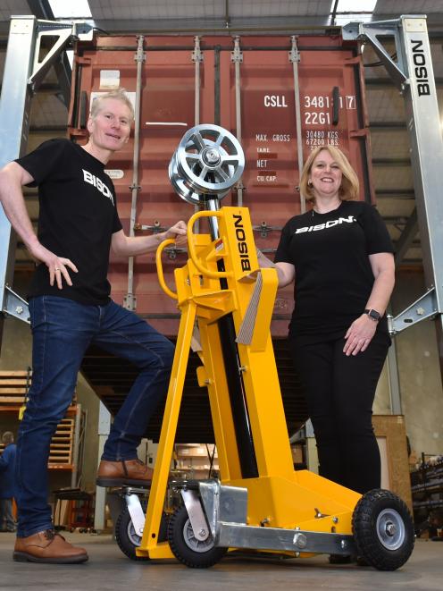 Bison European sales manager Mike Kirkman and vice-president of sales — North America Christa...