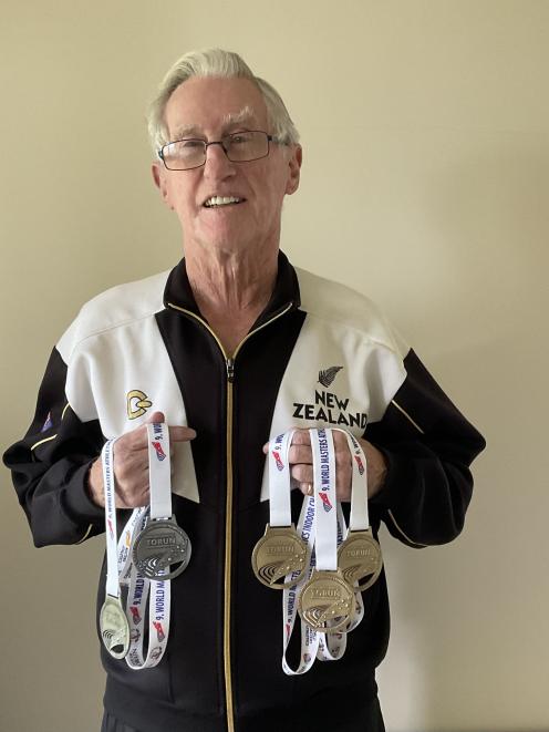 Jim Blair won three golds and two silvers at the recent World Masters Athletics Indoor...
