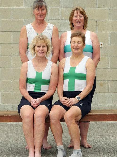 Port Chalmers United rowers (clockwise from back left) Alison Howlett, Michelle Simpson, Jan...