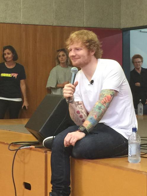 Ed Sheeran at Te Raekura Redcliffs School. Photo: Supplied