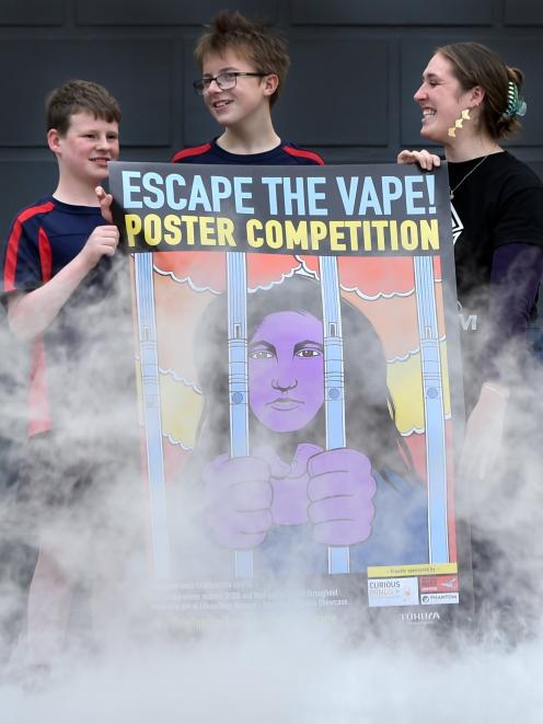 Launching the Escape the Vape! national poster competition are (from left) Balmacewen...