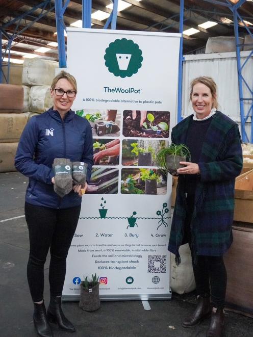 Selwyn MP Nicola Grigg (left) officially opened Exquisite Wool Traders’ new shop at Yaldhurst...
