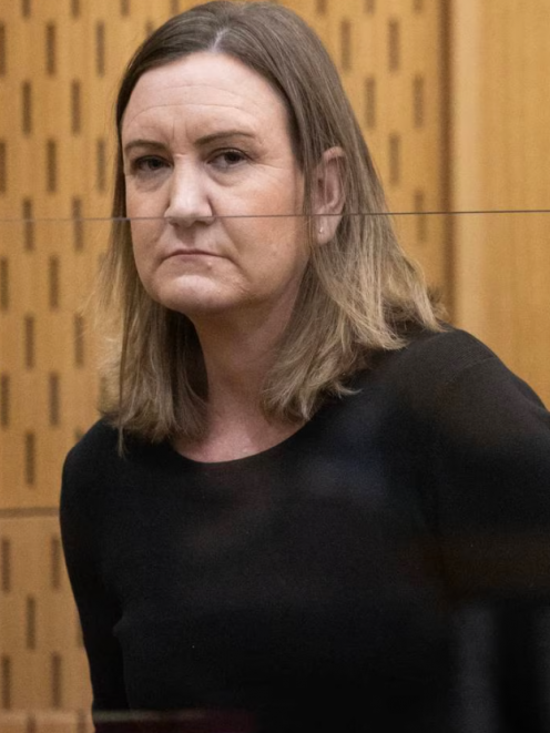 Lauren Anne Dickason appears in court on the first day of her two-week trial for the murder of...