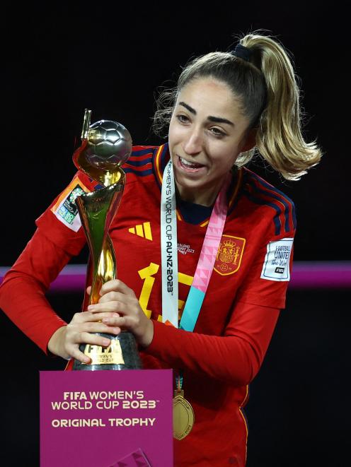 Carmona with the Fifa World Cup trophy. Photo: Reuters 