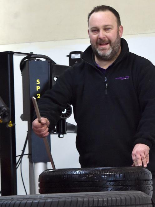 Steve Jeffery recently opened a tyre business in Mosgiel. PHOTO: PETER MCINTOSH