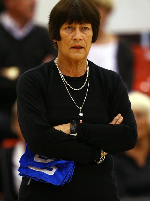 Coach Robyn Broughton looks on as her Southern Steel side take on the Queensland Firebirds in an...