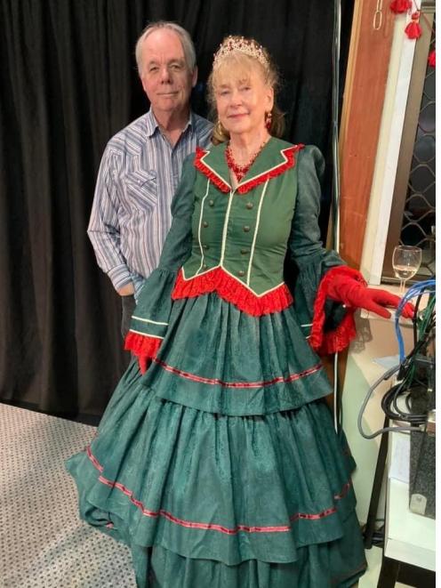 Kathryn Olcott in Victorian costume with husband John Egenes. PHOTO: SUPPLIED