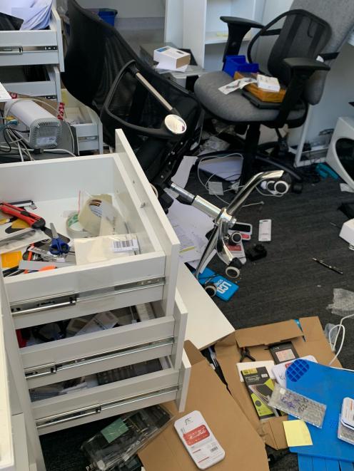 The Techexpert store after the break-in. Photo: Supplied