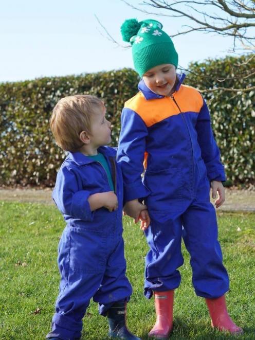 Grace Quinlan, 4, with her little brother Axel, 2, before she was diagnosed with leukaemia. PHOTO...