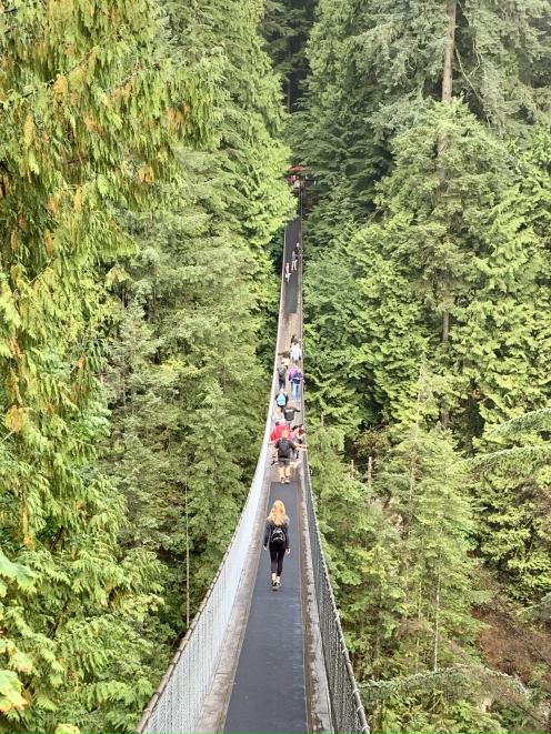 The Capilano Suspension Bridge.
