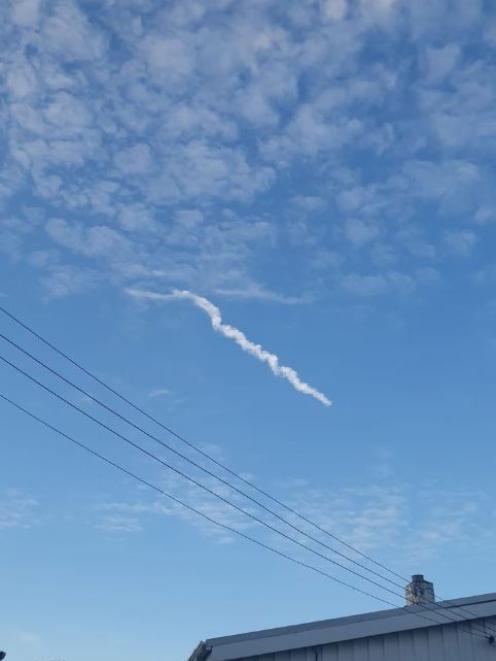 Laurie Jane Palmer captured the smoke trail from the meteor above Ōtaki on the Kapiti Coast last...