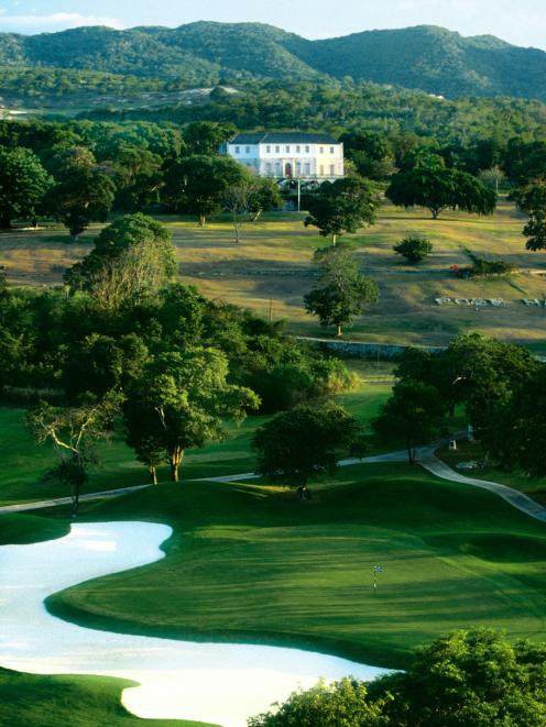 Cinnamon Hill golf course with the magnificently restored 1760 plantation house Rose Hall Great...