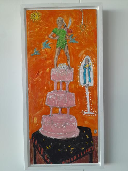 Oamaru artist Eion Shank’s artwork titled Peter Toppling the Cake features in the new exhibition...