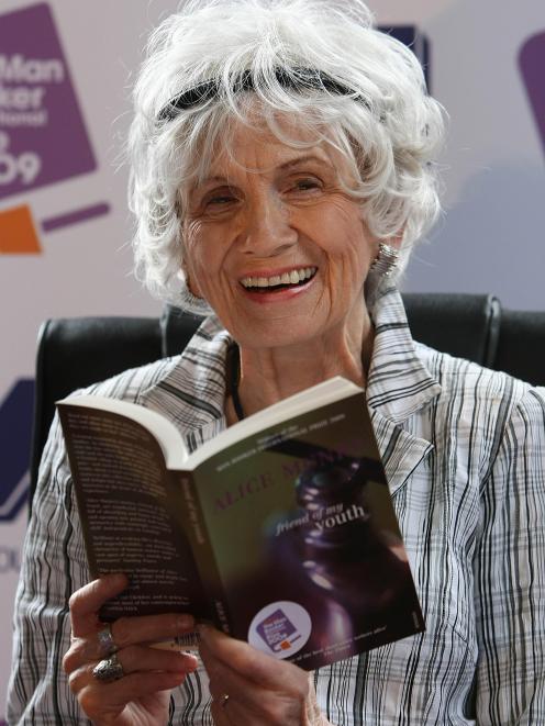 Canadian author Alice Munro after she received the Man Booker International Award at Trinity...