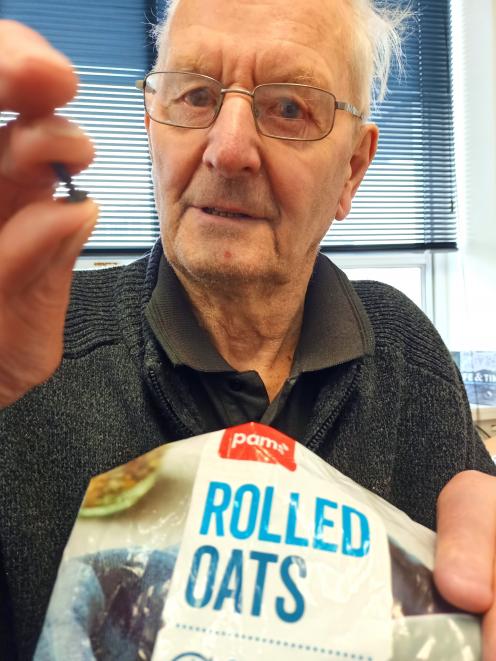 Peacehaven resident William Kerr, 92, was not impressed to find a wayward screw in his morning...